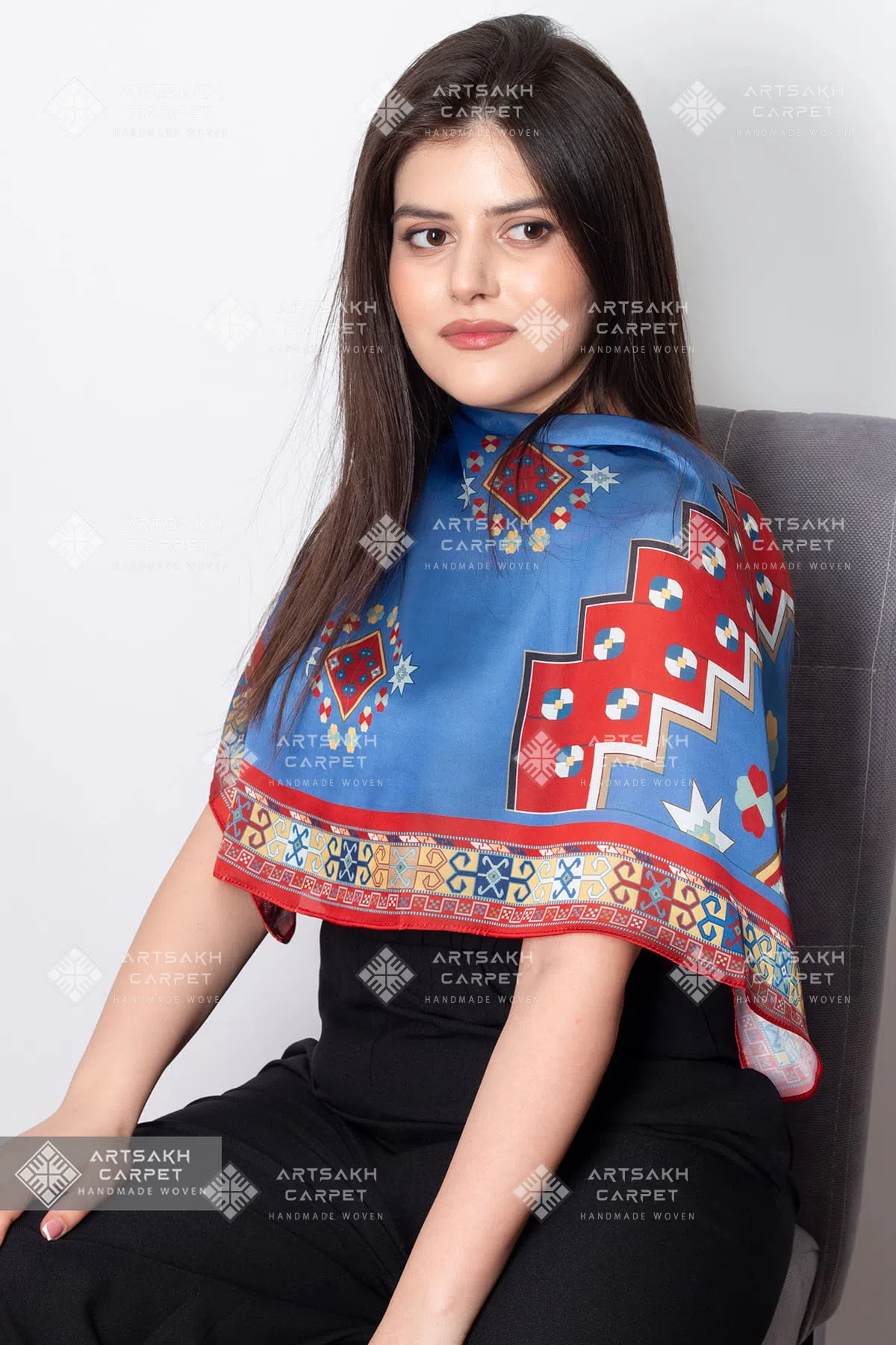 Шелковый армянский шарф