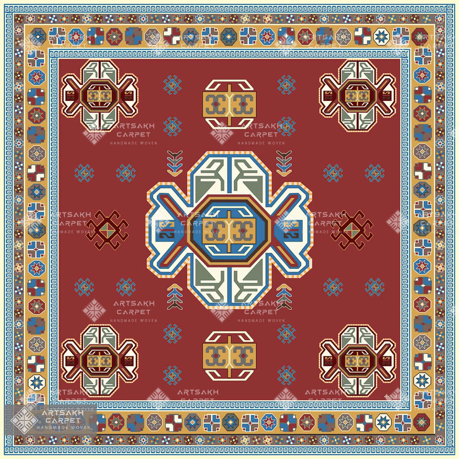 Скатерть с армянскими орнаментами