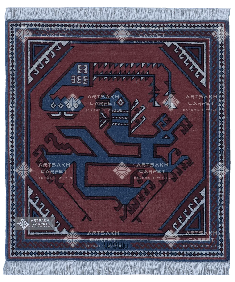 Armenian traditional carpet The duel of the Phoenix and the Dragon