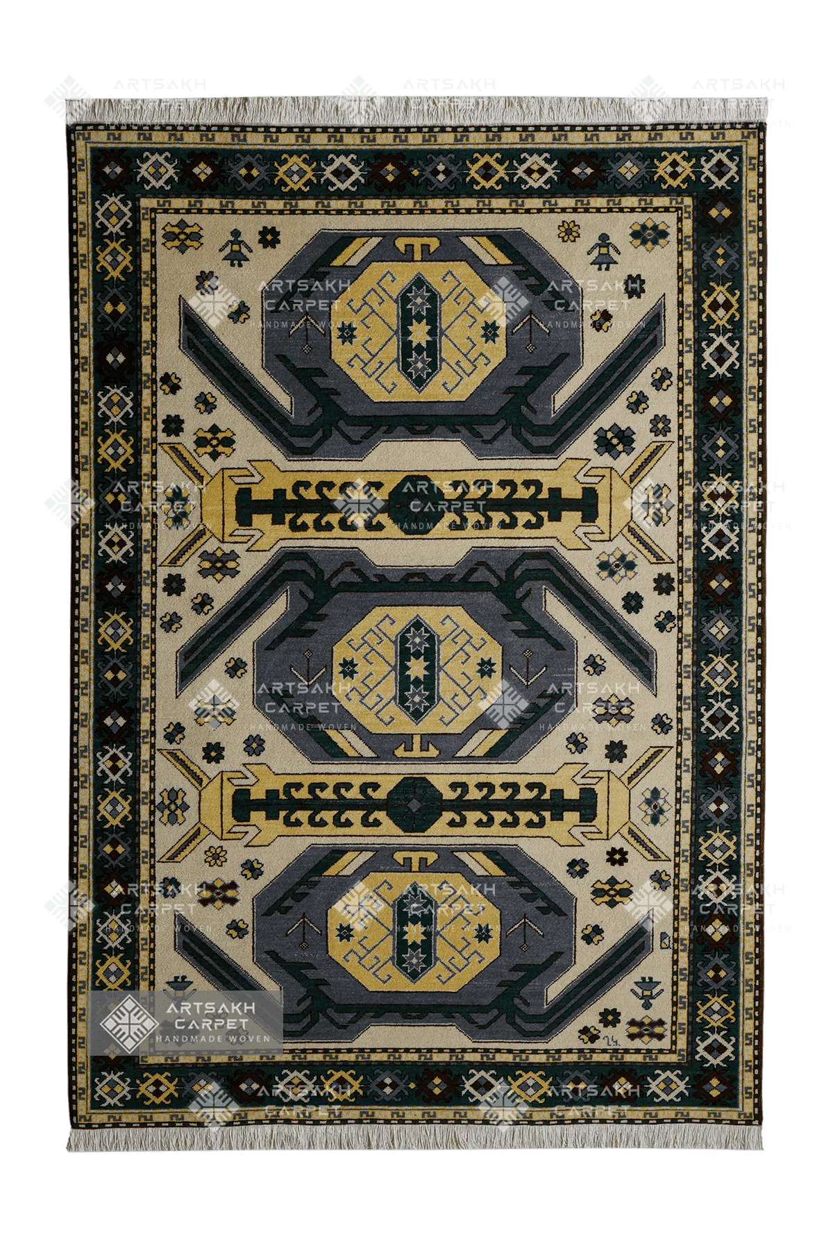 Armenian traditional carpet Vishapagorg Vorotan